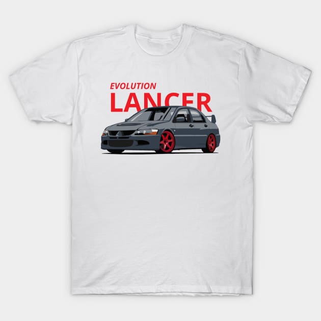 mitsubishi lancer evolution T-Shirt by artoriaa